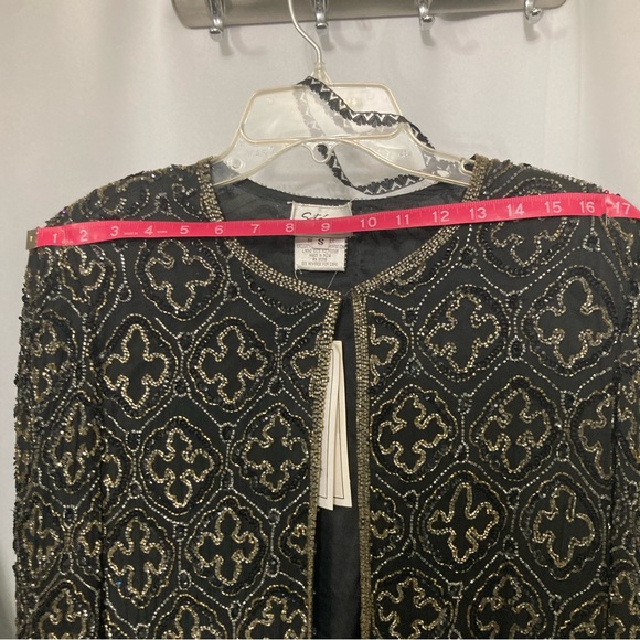 Women's STENAY VINTAGE Handmade Silk Beaded Tunic Jacket NWT - Picture 5 of 14